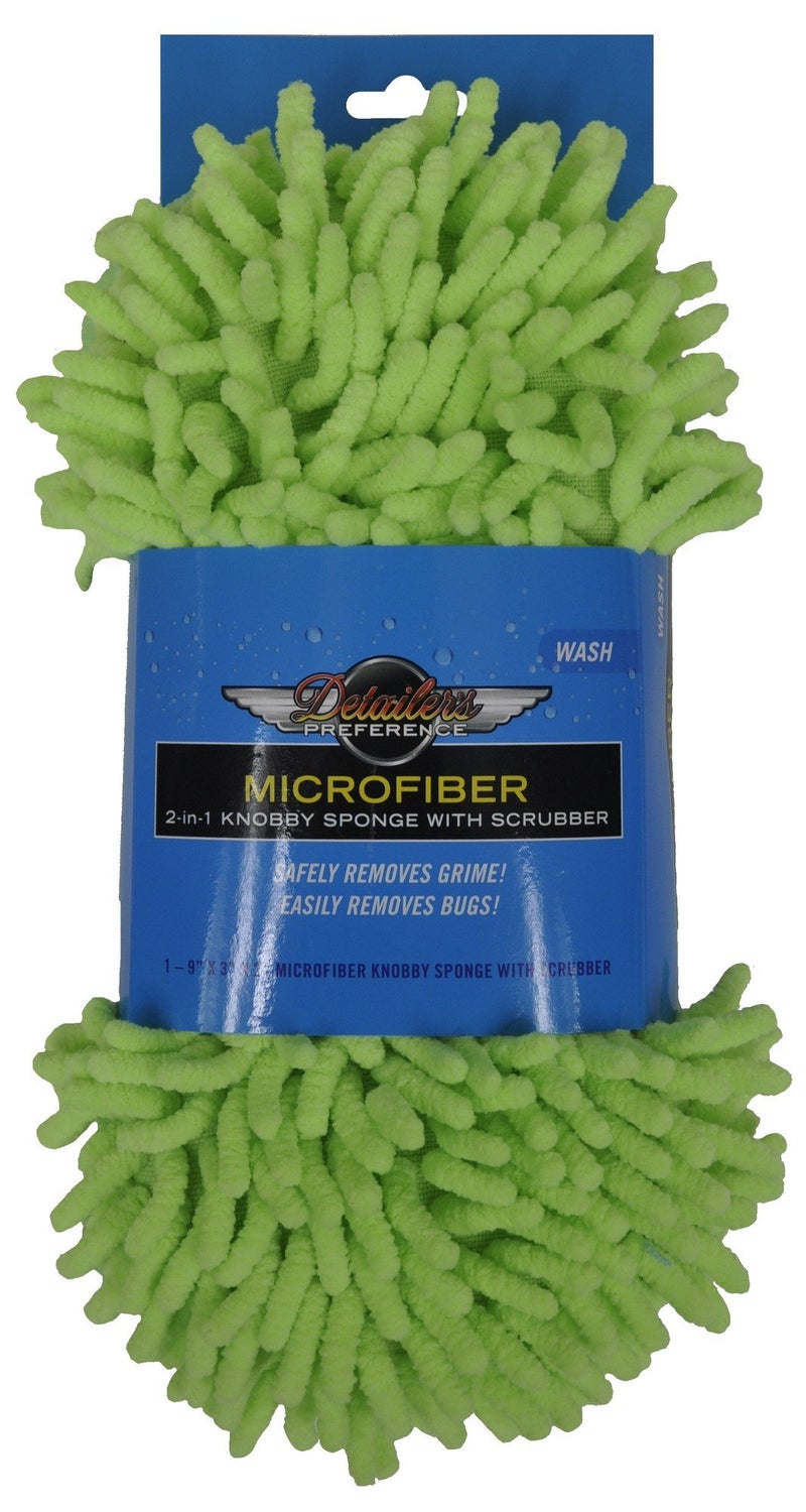Eurow Detailerâ€™s Preference Microfiber Car Wash Sponge for Auto Detailing, RV, Boat, Motorcycle, Double-Sided with Chenille and Scour Scrubber, Scratch-Free, Lint-Free, Super Absorbent, Reusable - Image 2